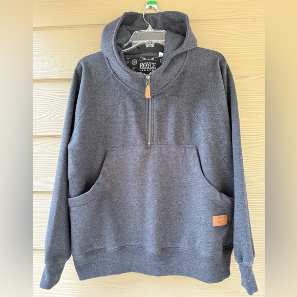 Royce Brand Women's Charcoal Ava Melange Hooded Quarter Zip Fleece Jacket Size M - Picture 3 of 10